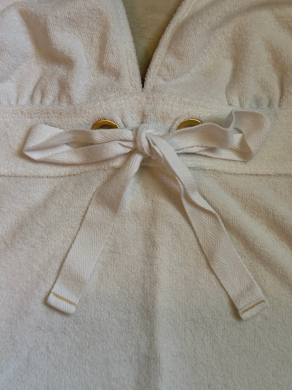 Ralph Lauren Vintage Terry White Halter Swim Coverup Dress - Picture 4 of 9